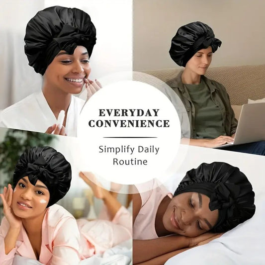 Satin Silk-Like Texture Sleep Cap for All - Bonnet 💤