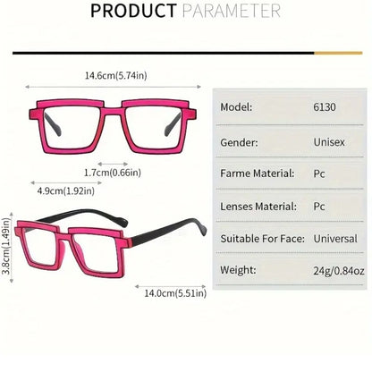 👓 Stylish 2D Glasses – Vintage Full-Rim Frames for Men & Women! 👓