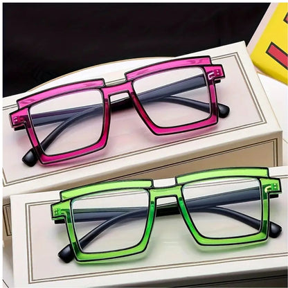 👓 Stylish 2D Glasses – Vintage Full-Rim Frames for Men & Women! 👓