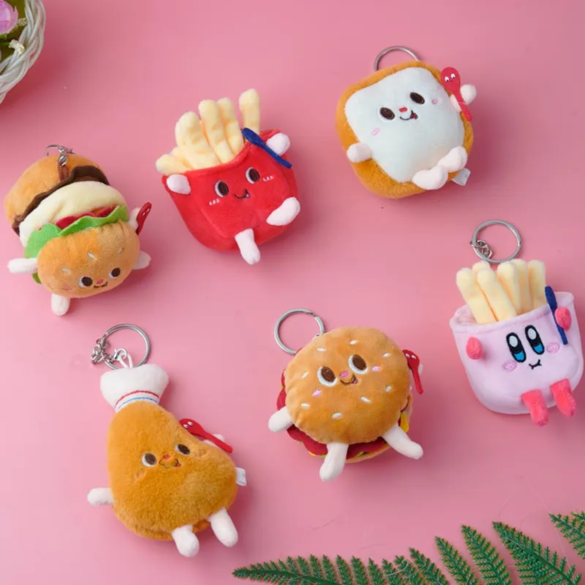 Fast-Foodie Plush Keychains – Cute 10cm Culinary Companions for On-The-Go!
