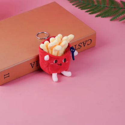 Fast-Foodie Plush Keychains – Cute 10cm Culinary Companions for On-The-Go!