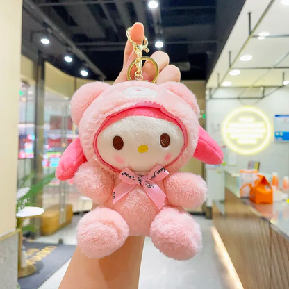 Charm Plush Keychain: Hello Kitty & Friends – Dangle a Dash of Kawaii from Your Keys!