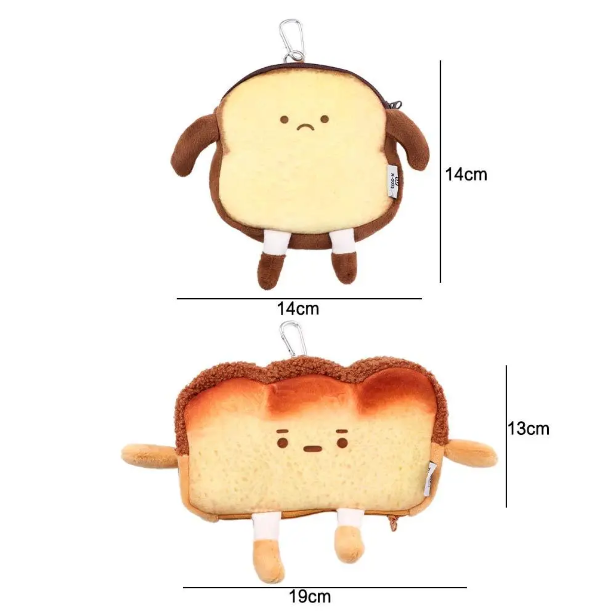 Yummy Toast Bread Coin Purse & Keychain Clip – Your Slice of Kawaii Convenience!