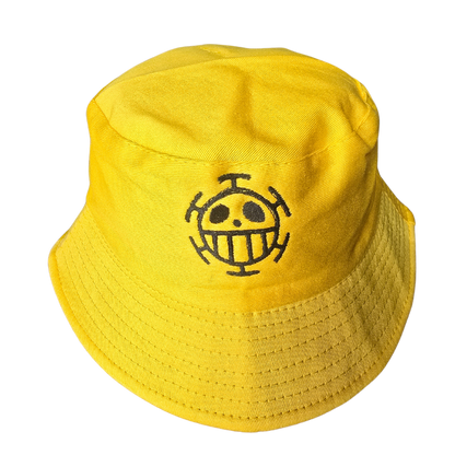 🏴‍☠️ One Piece Inspired Bucket Hats – Zoro, Law, Chopper Pirate Flags
