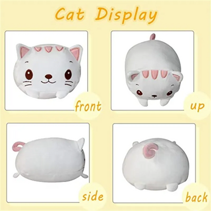 Snuggle-Paws White Cat Plush Pillow – 20cm of Whiskered Bliss & Softness!