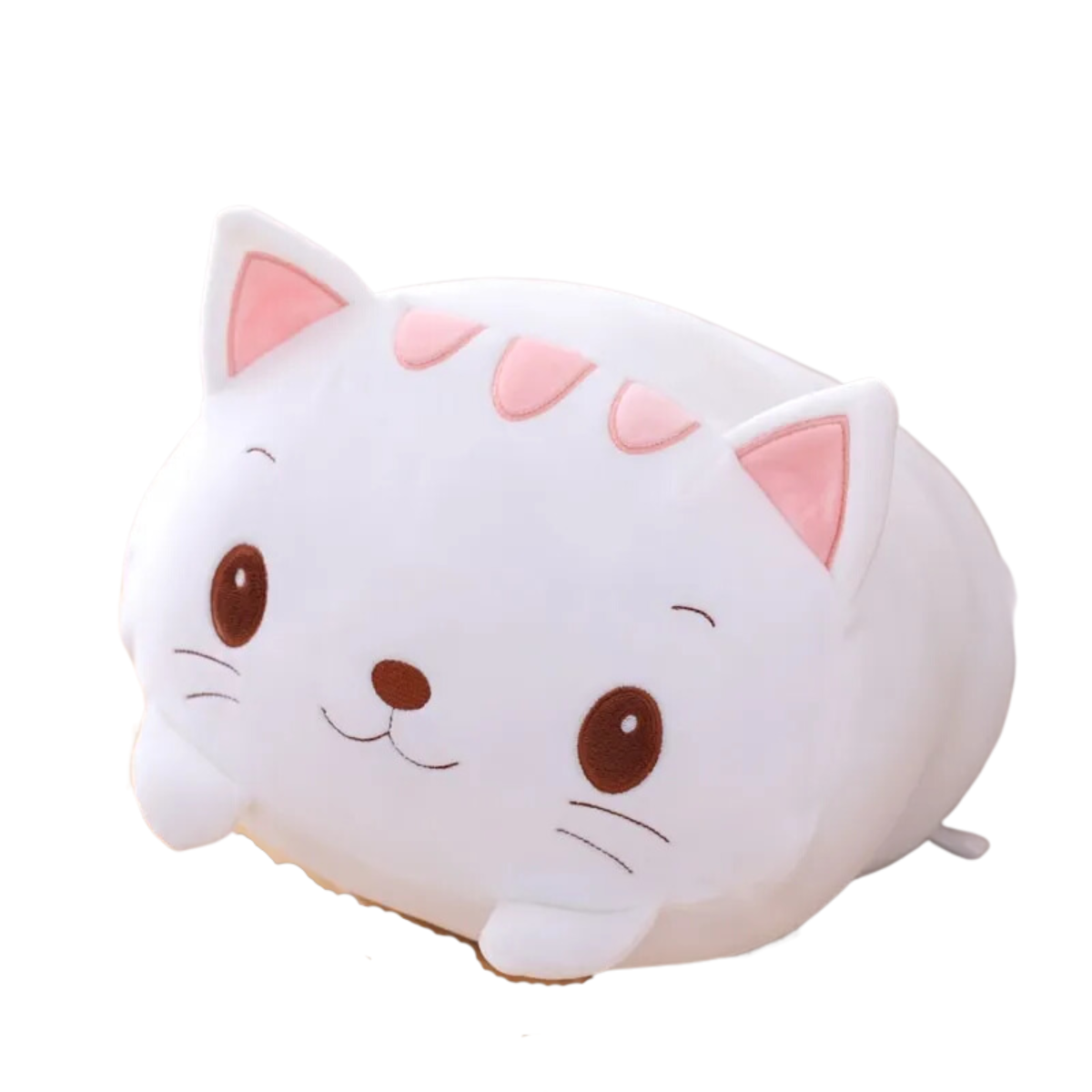 Snuggle-Paws White Cat Plush Pillow – 20cm of Whiskered Bliss & Softness!