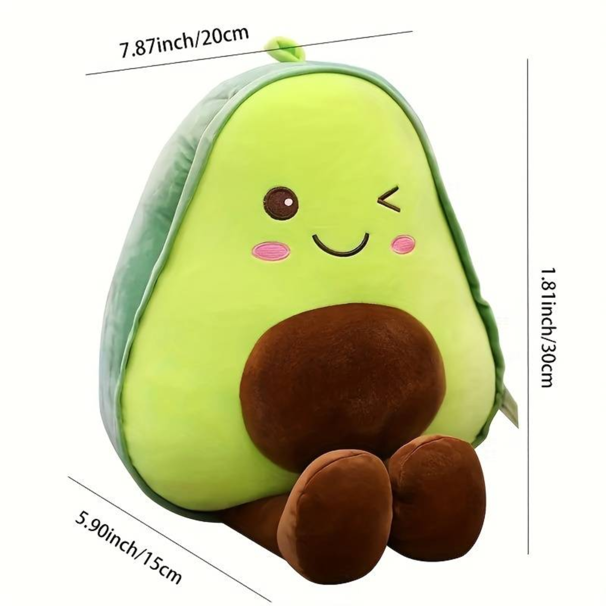 Cuddle-Munch Avocado Plush Pillow – 30cm of Smiling, Squishable Joy!