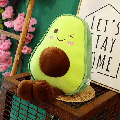 Cuddle-Munch Avocado Plush Pillow – 30cm of Smiling, Squishable Joy!