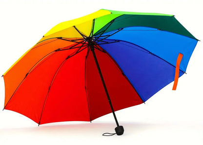 Colorful Rainbow umbrella with on a white background
