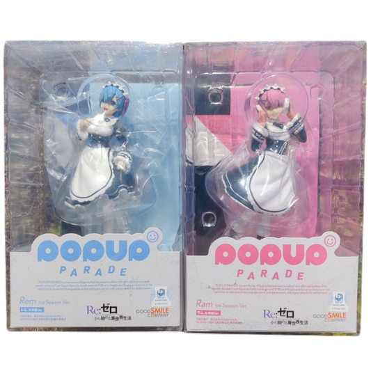 🌸 Re:ZERO POP UP PARADE Ram & Rem Ice Season Figurines ❄️✨
