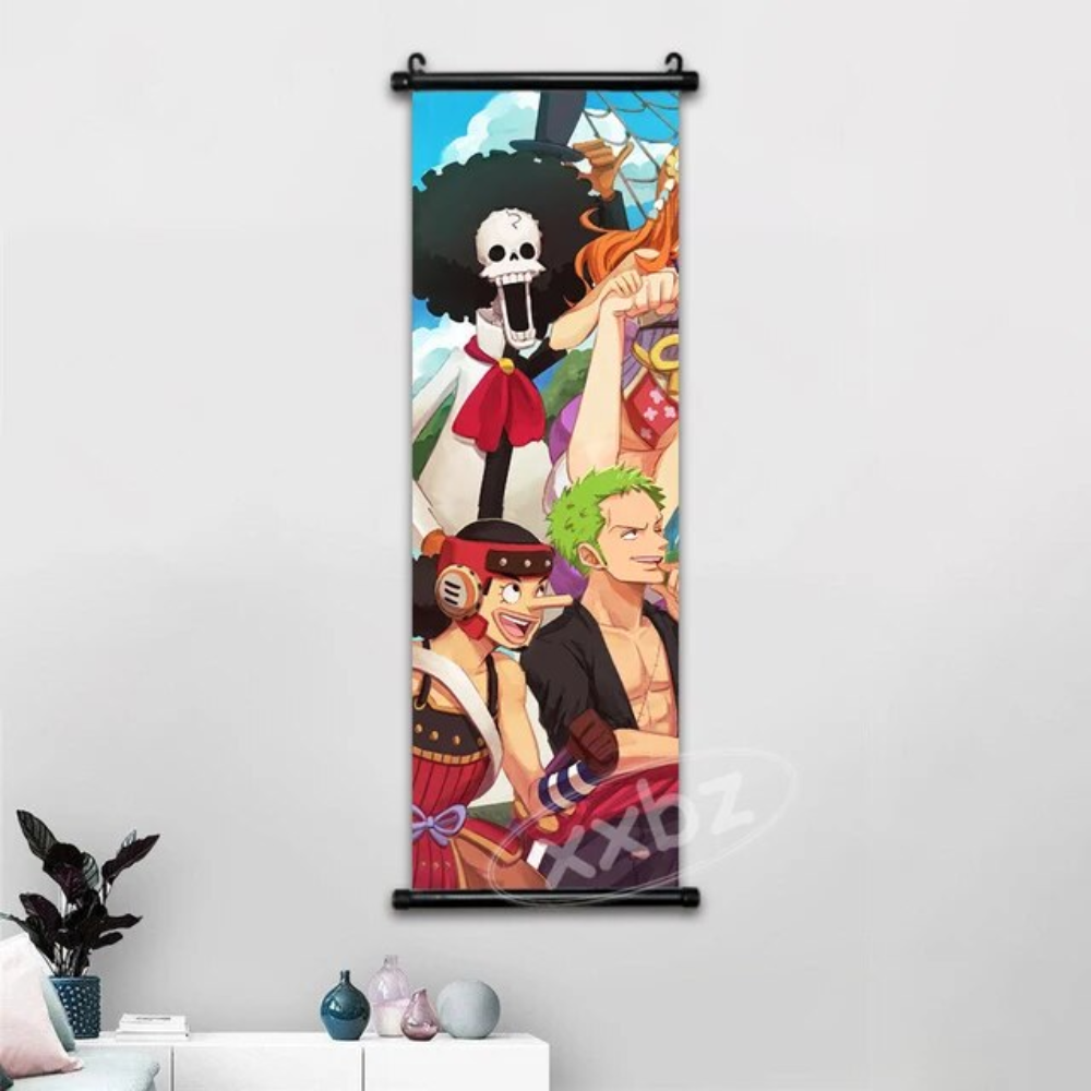 One Piece Hot Blooded Canvas Wall Scroll: Transform Your Space into a Pirate's Paradise