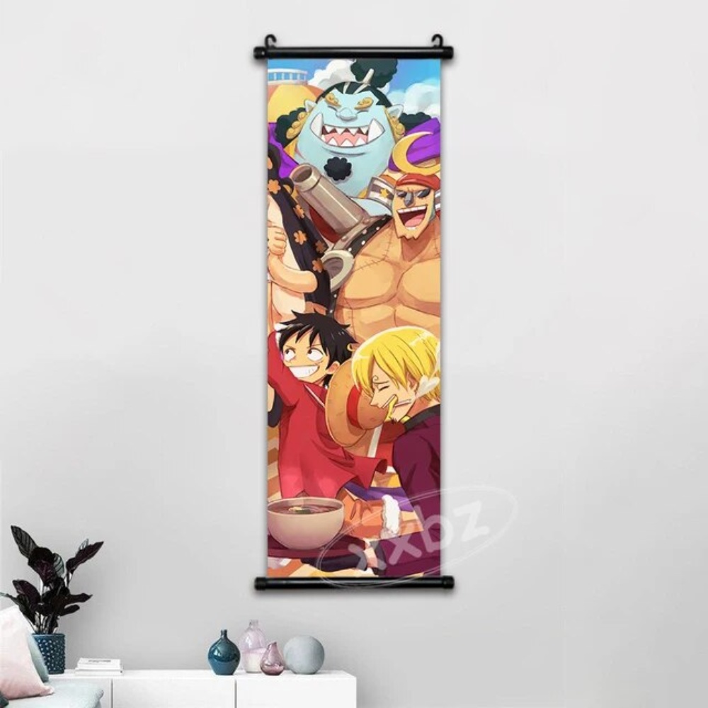 One Piece Hot Blooded Canvas Wall Scroll: Transform Your Space into a Pirate's Paradise