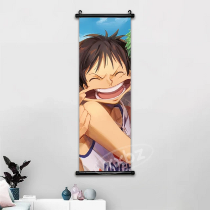 One Piece Hot Blooded Canvas Wall Scroll: Transform Your Space into a Pirate's Paradise