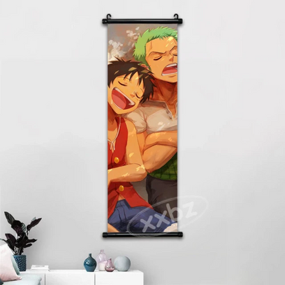 One Piece Hot Blooded Canvas Wall Scroll: Transform Your Space into a Pirate's Paradise