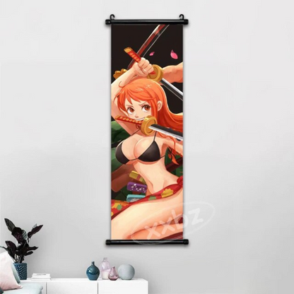 One Piece Hot Blooded Canvas Wall Scroll: Transform Your Space into a Pirate's Paradise