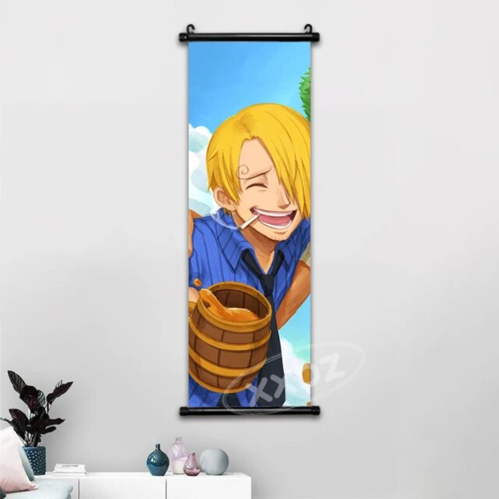 One Piece Hot Blooded Canvas Wall Scroll: Transform Your Space into a Pirate's Paradise