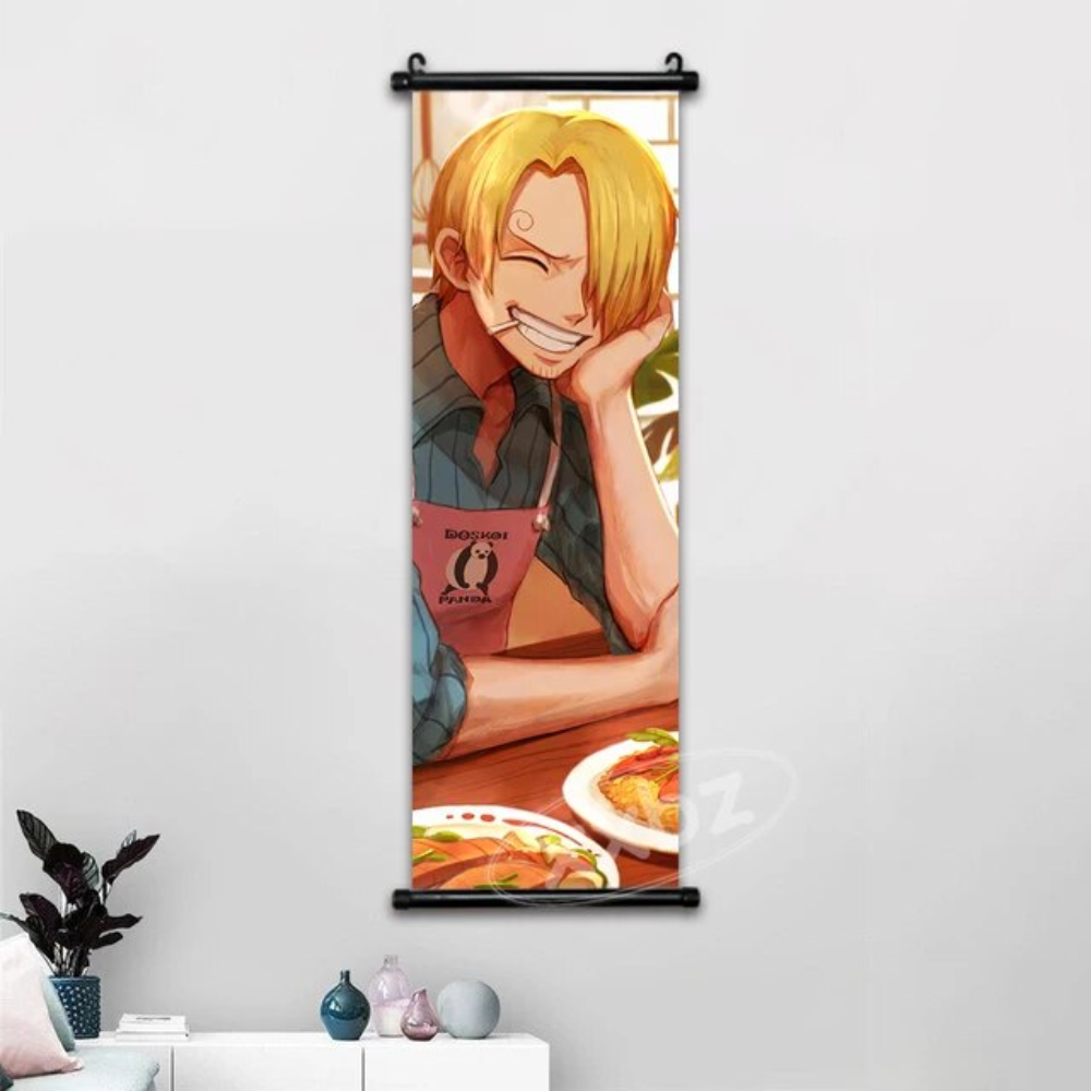 One Piece Hot Blooded Canvas Wall Scroll: Transform Your Space into a Pirate's Paradise