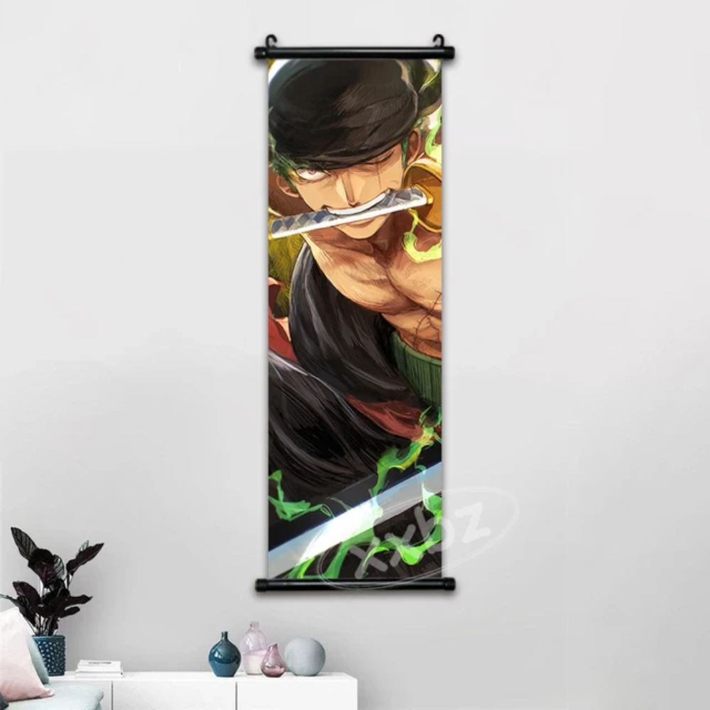 One Piece Hot Blooded Canvas Wall Scroll: Transform Your Space into a Pirate's Paradise