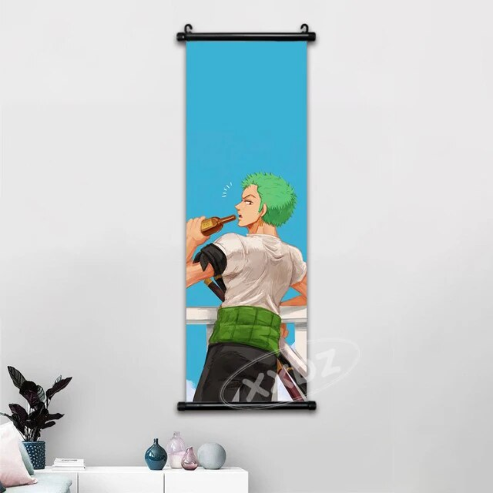 One Piece Hot Blooded Canvas Wall Scroll: Transform Your Space into a Pirate's Paradise