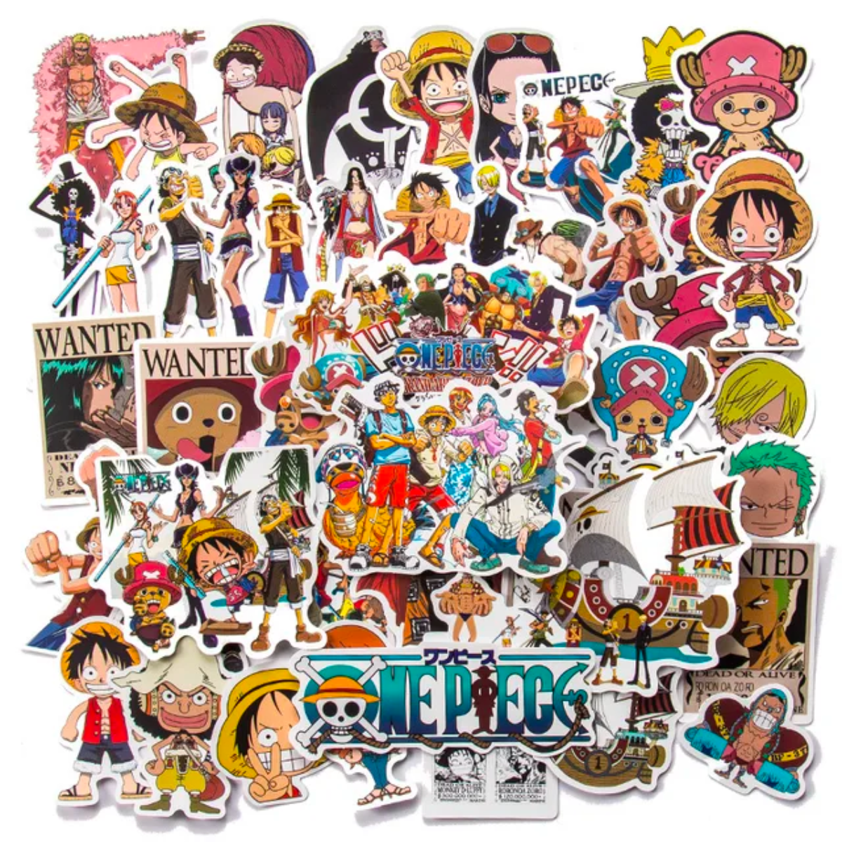 One Piece Stickers: Luffy & Crew - Anime Decal Bonanza for Gear & Gadgets