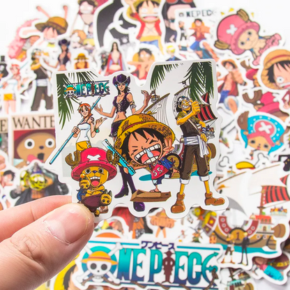 One Piece Stickers: Luffy & Crew - Anime Decal Bonanza for Gear & Gadgets