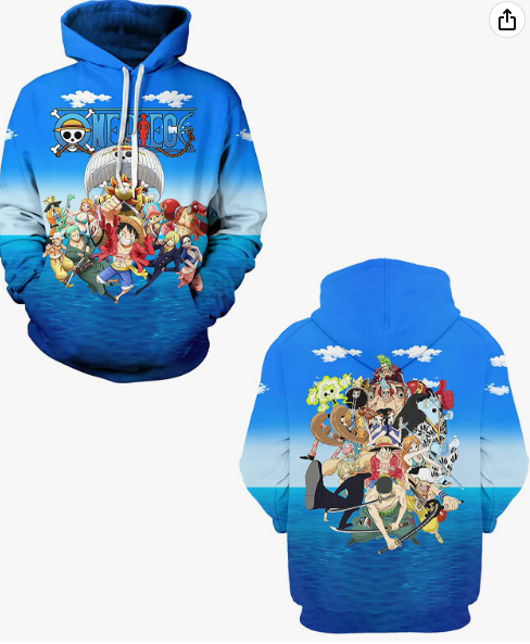 Anime One Piece Hoodie for Adults - XL