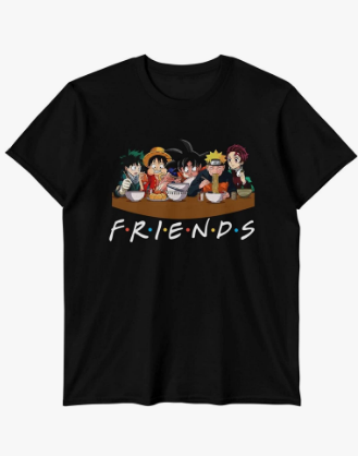 Friends Shonen Anime Characters T-Shirt