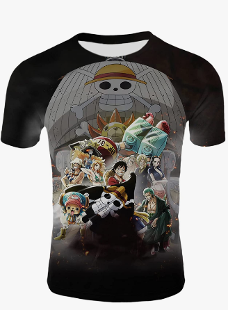 One Piece Straw Hats Anime Characters T-Shirt