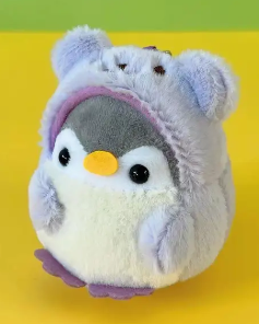 Cute Plush Stuffed Penguin in Bear Costume